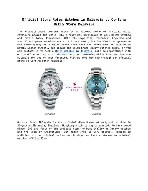 rolex stores in malaysia